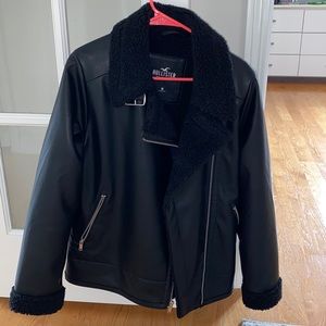 Hollister leather jacket